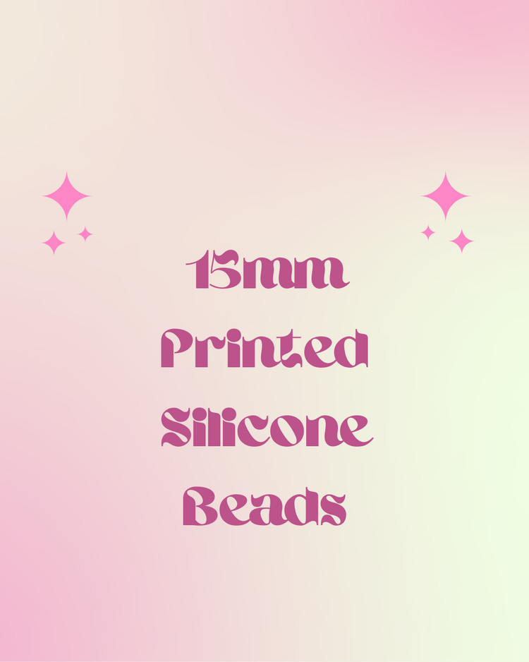 15mm Printed Beads
