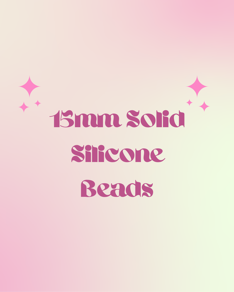 15mm Solid Silicone Beads