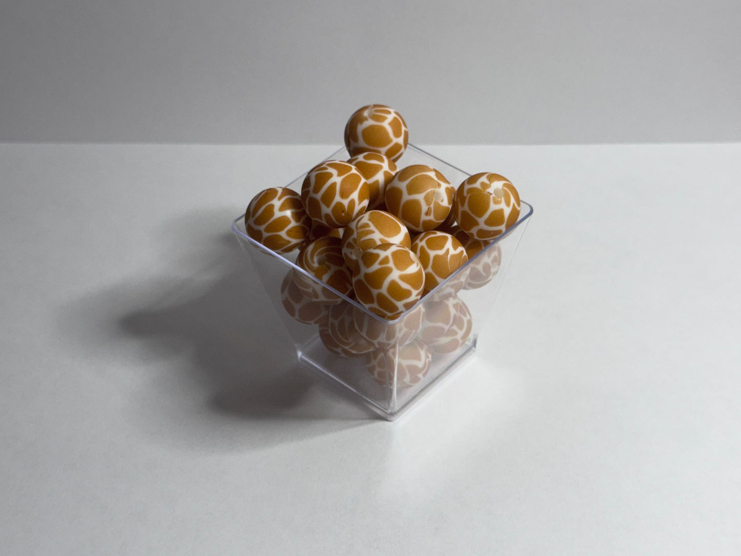 Giraffe- 15mm Silicone Printed Beads