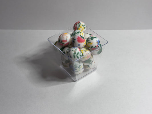 Blooming Begonia- 15mm Silicone Printed Bead