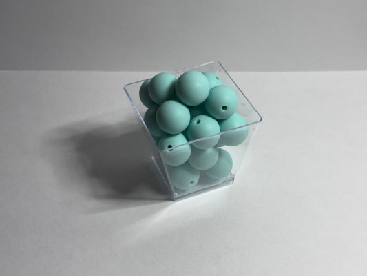 Mighty Mint- 15mm Silicone Solid Beads