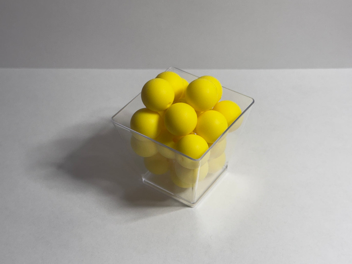 Bright Yellow- 15mm Silicone Solid Beads