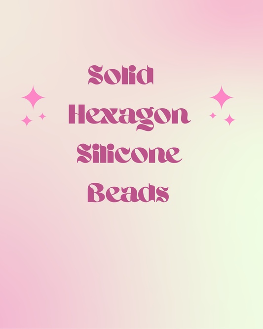 TikTok Live Claims Solid Hexagon Silicone Beads
