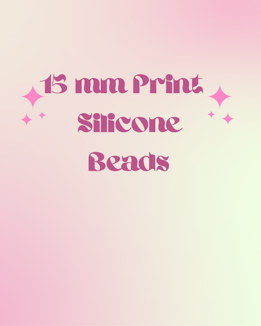 TikTok Live Claim 25 Pack 15mm Print Silicone Beads