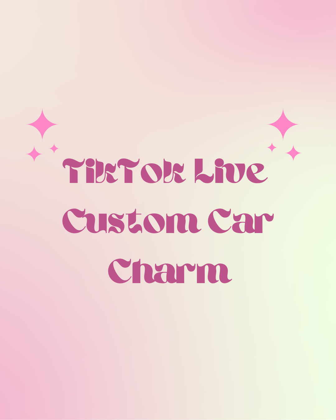 TikTok Live Custom Car Charm