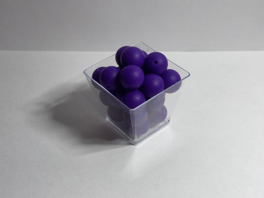 Poppin’ Purple- 15mm Silicone Solid Beads