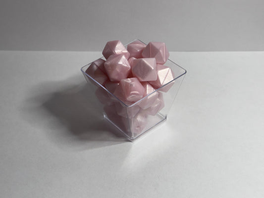 Rosé Shimmer- Solid Hexagon Silicone Beads
